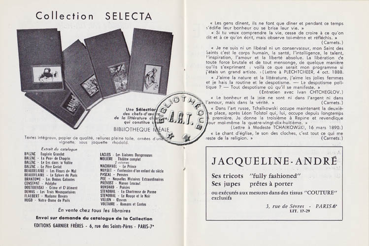 Les programmes de Théatre de l\